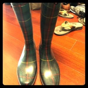 No longer available RALPH LAUREN PLAID RAIN BOOTS
